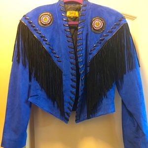 Royal blue suede jacket
